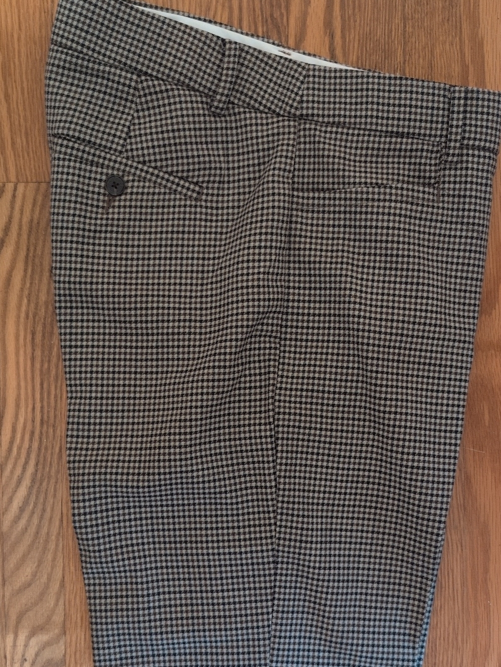 NwoT Women Banana Republic Houndstooth Wool Dress Pants 6 Long
